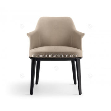 Italiaanse minimalistische witte leer single sophie stoelen